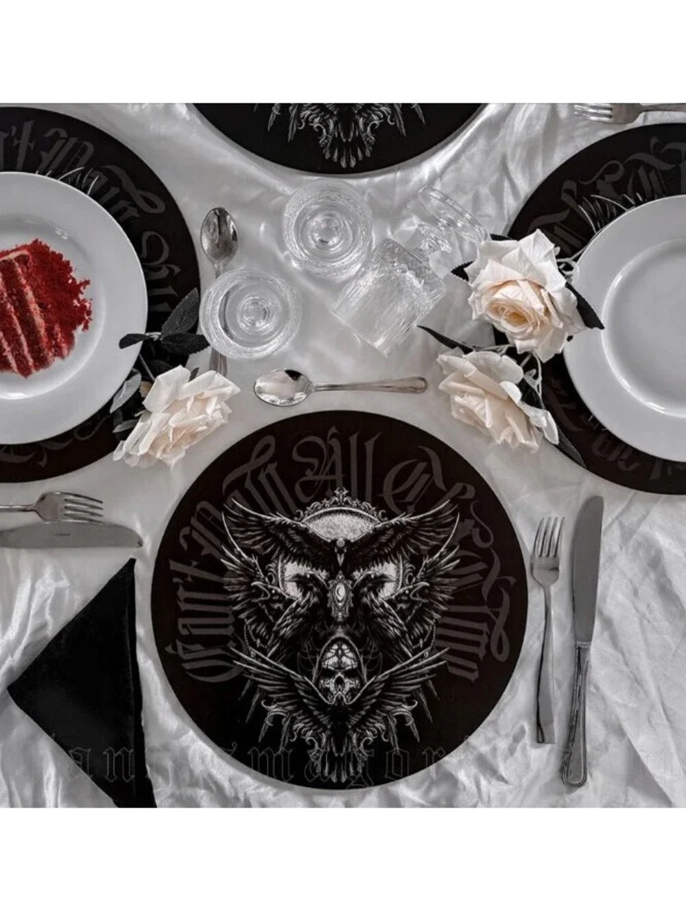 Killstar Raven Kitchen Table Placemat Set Of 4 NEW In Box